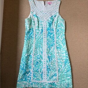 Lilly Pulitzer Light Blue and White Dress